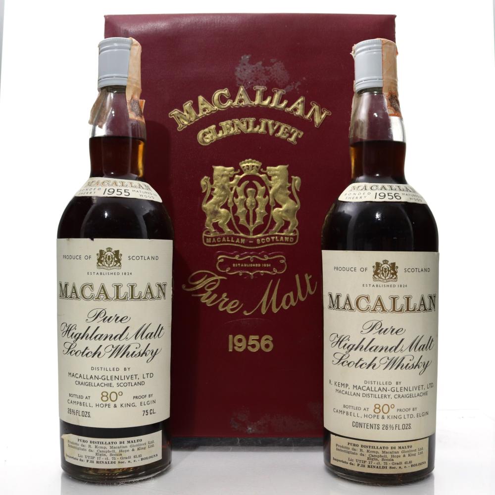 Macallan 1955 & 1956 Campbell, Hope and King 2 x 75cl / Rinaldi Import
