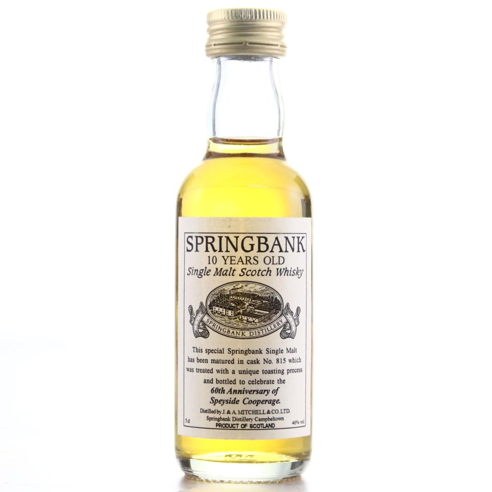 Springbank 10 Year Old Single Cask #814 Miniature / Speyside Cooperage 60th Anniversary