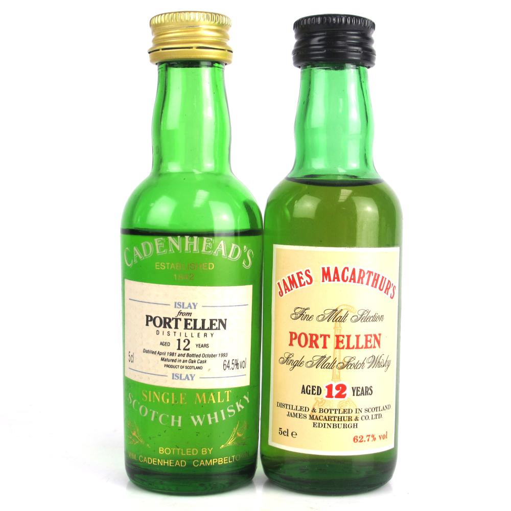 Port Ellen 12 Year Independently bottled Miniatures 2 x 5cl