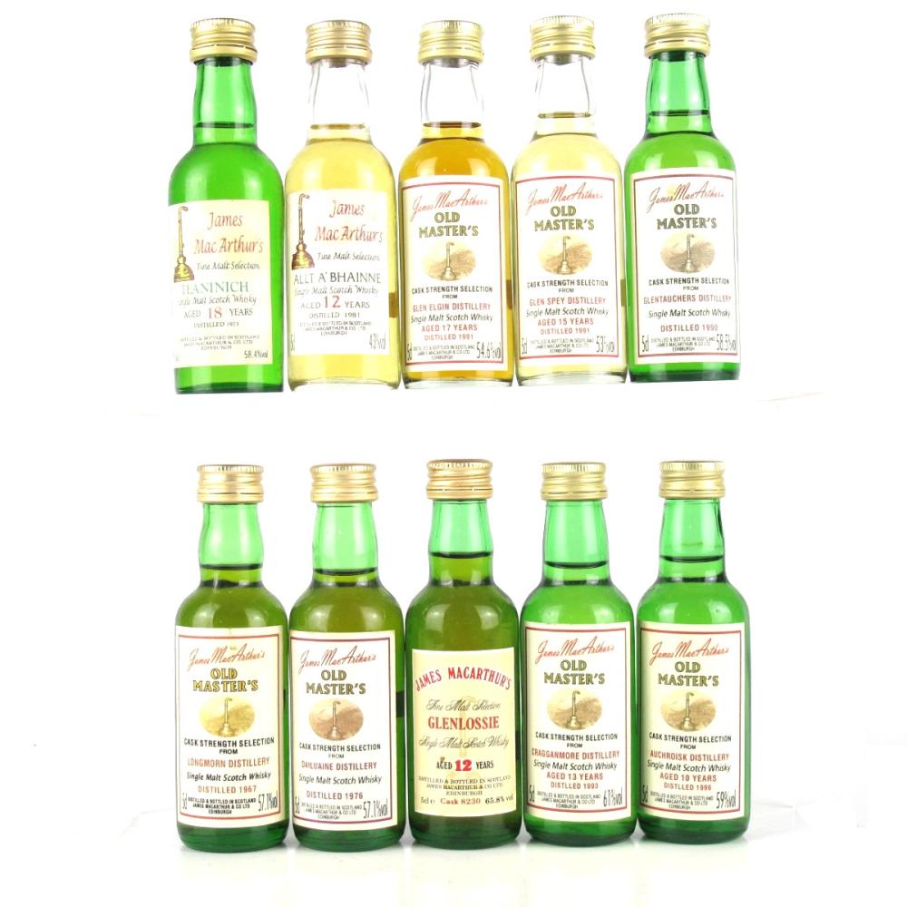 James MacArthur Miniature Selection 10 x 5cl / Including Longmorn 1967