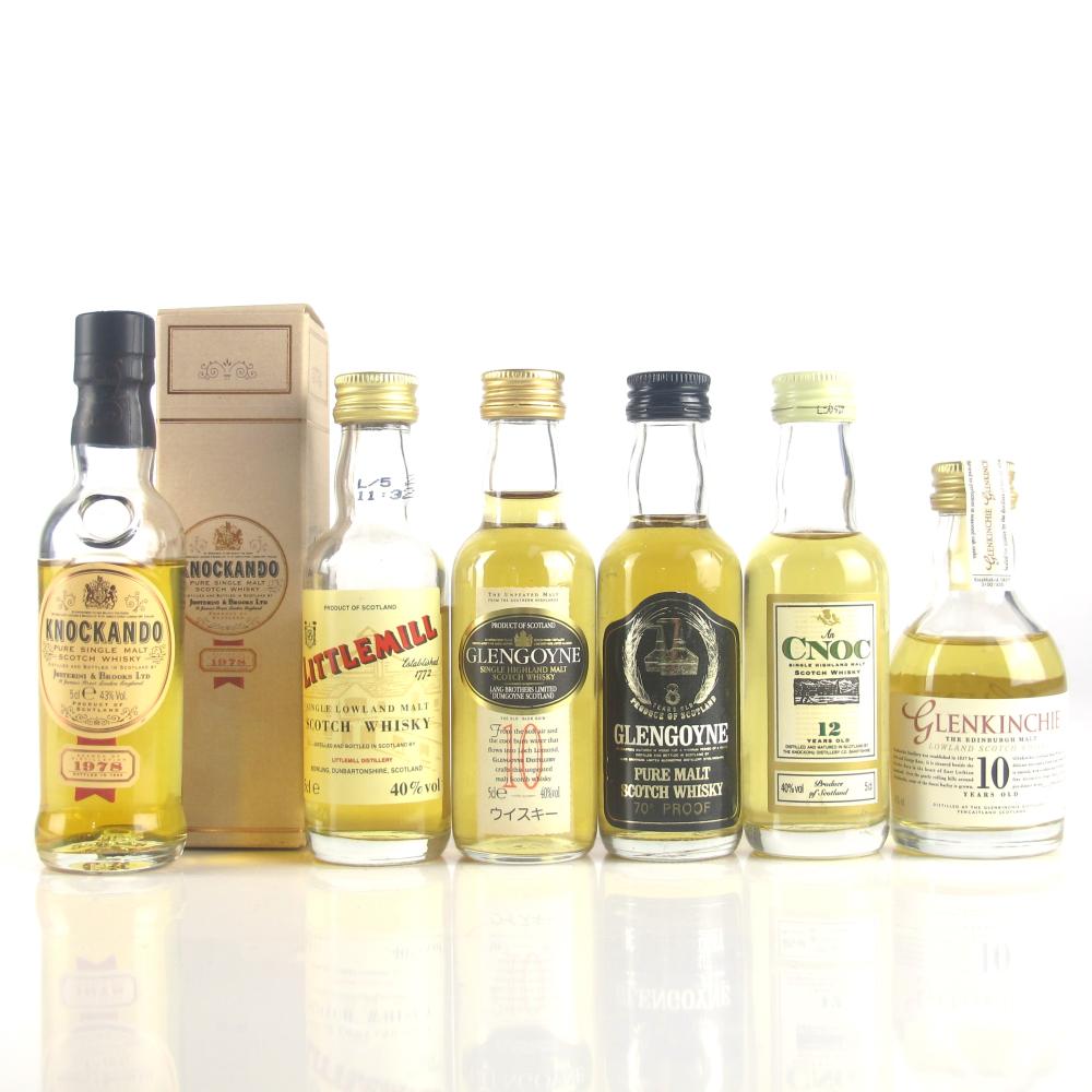 Highland & Lowland Single Malt Miniatures x 6 / includes Littlemill