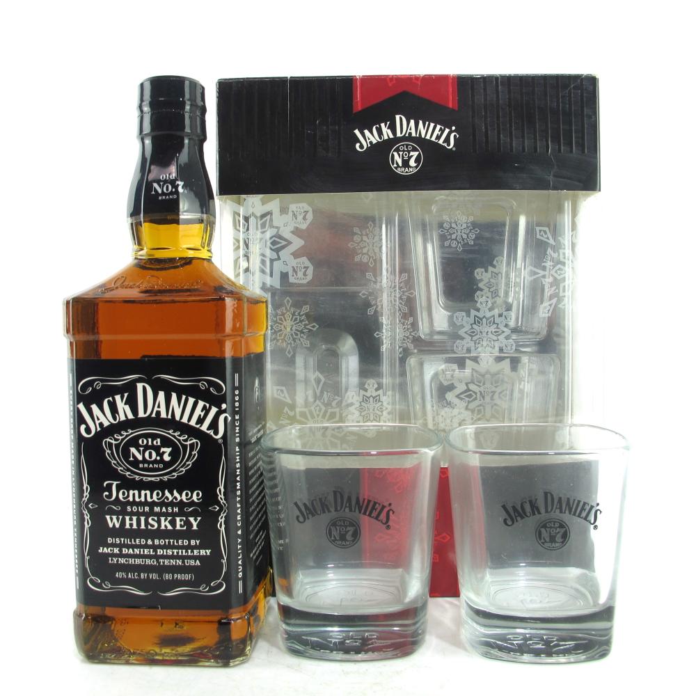 Jack Daniel's Old No.7 Gift Set / with 2 x Glasses