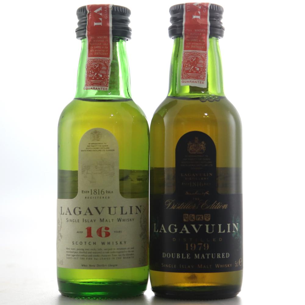 Lagavulin 16 Year Old White Horse & 1979 Distiller's Edition Miniature 2 x 5cl