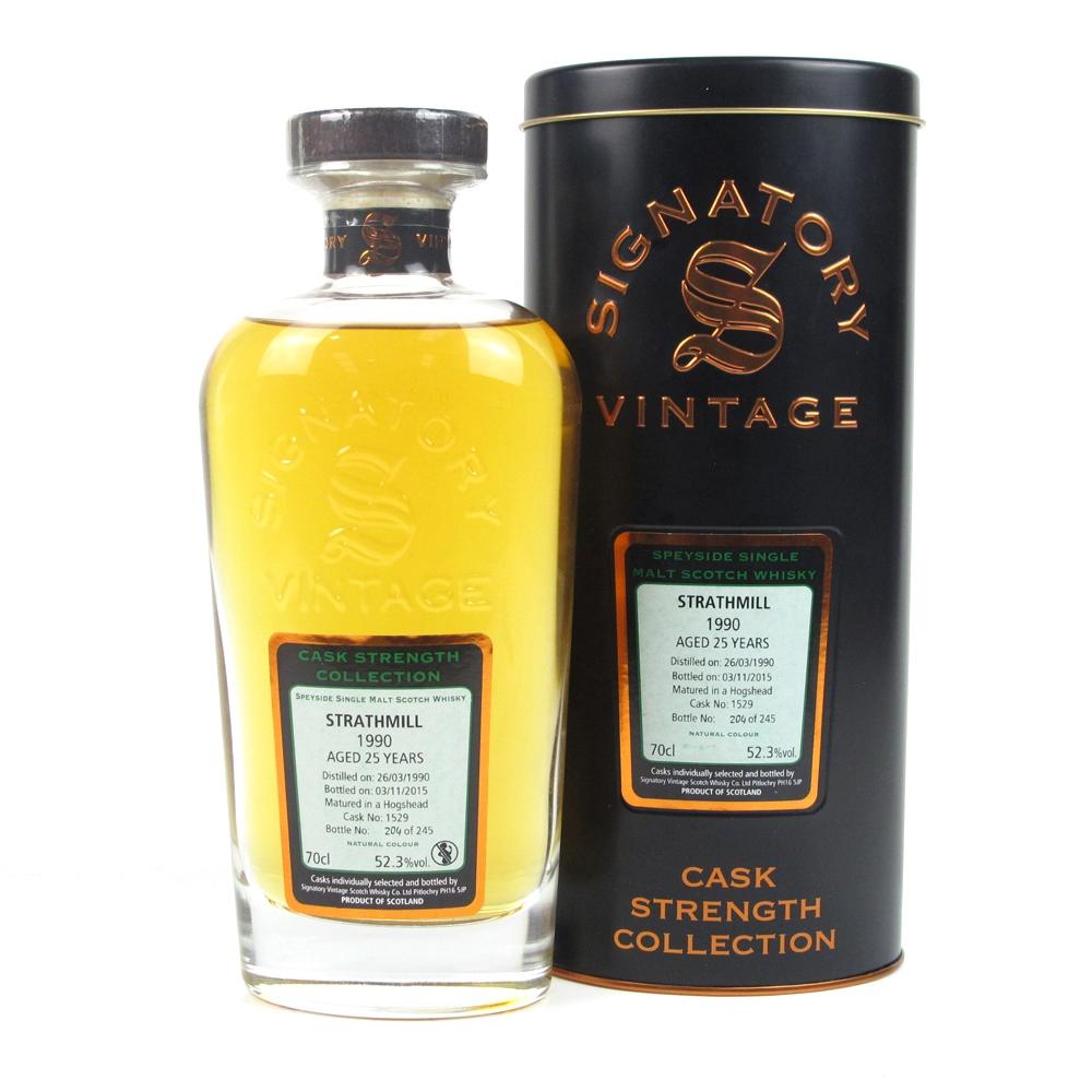 Strathmill 1990 Signatory Vintage Cask Strength 25 Year Old