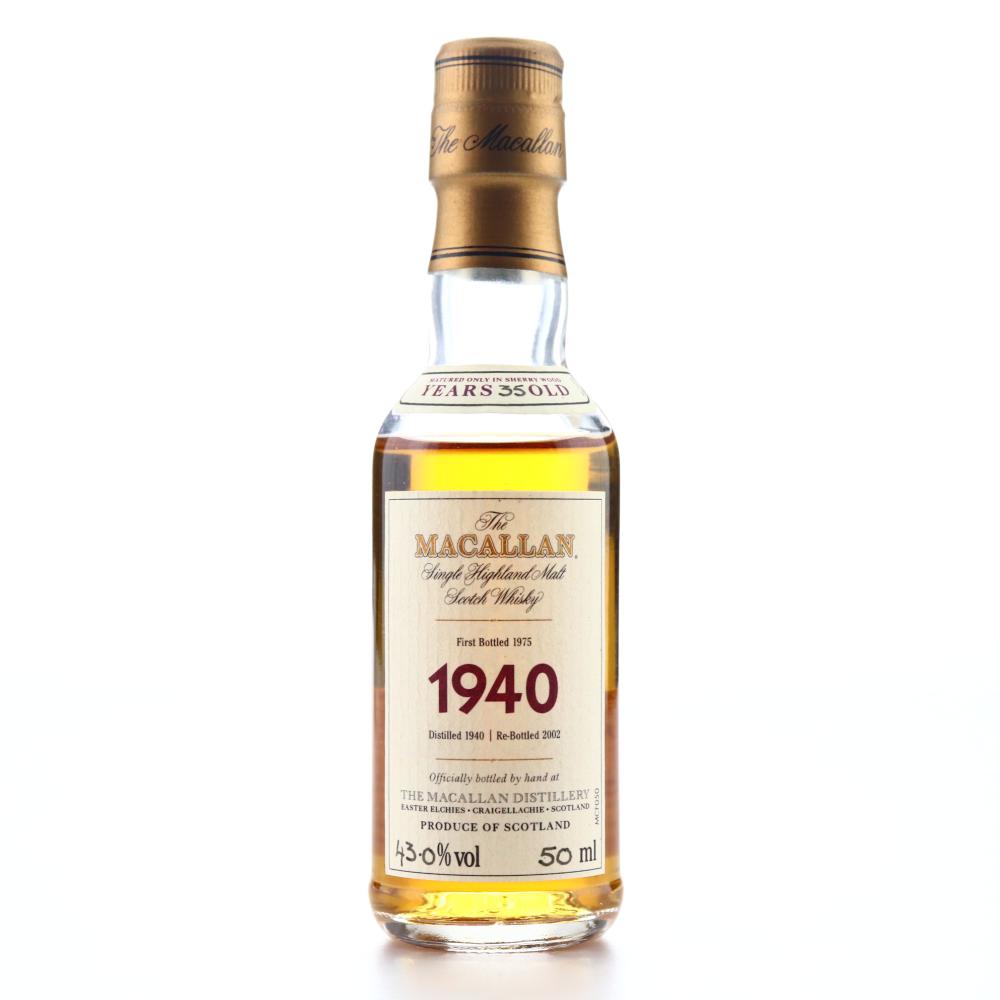 Macallan 1940 Fine and Rare 35 Year Old Miniature 
