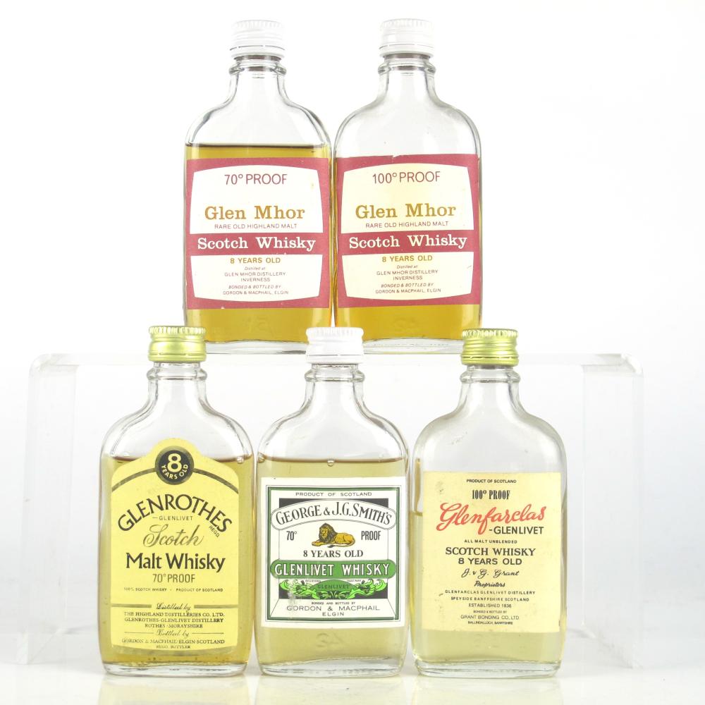 Highland & Speyside Single Malt Miniatures 1970s x 5