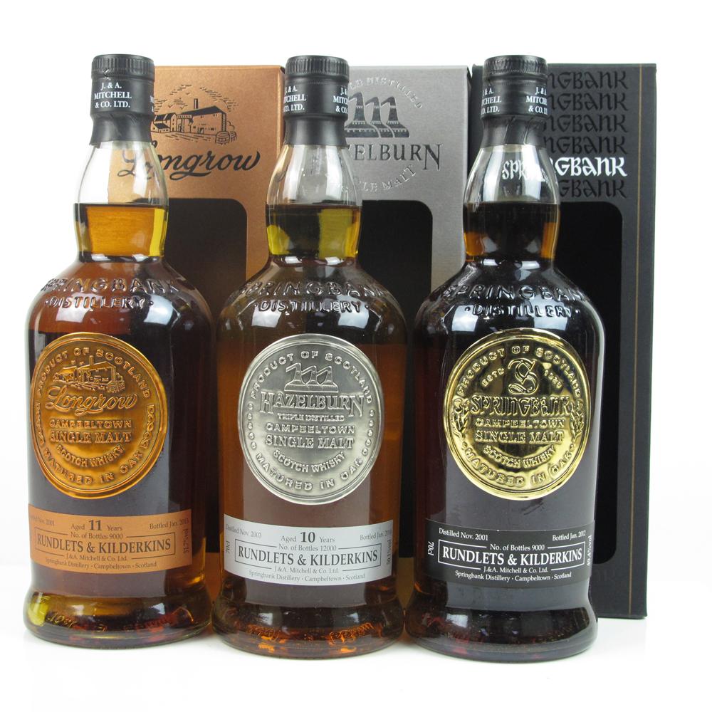 Rundlets and Kilderkins Collection / Springbank 2012, Longrow 2013 and Hazelburn 2014 Releases 3 x 70cl