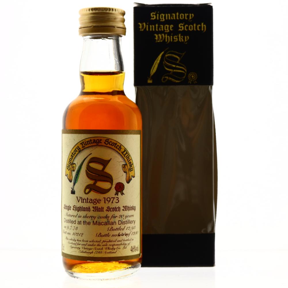 Macallan 1973 Signatory Vintage 20 Year Old Miniature 5cl
