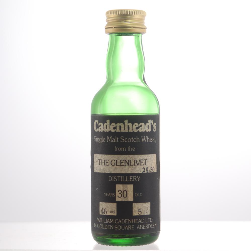 Glenlivet 30 Year Old Cadenhead's Miniature 1980s / One of 30