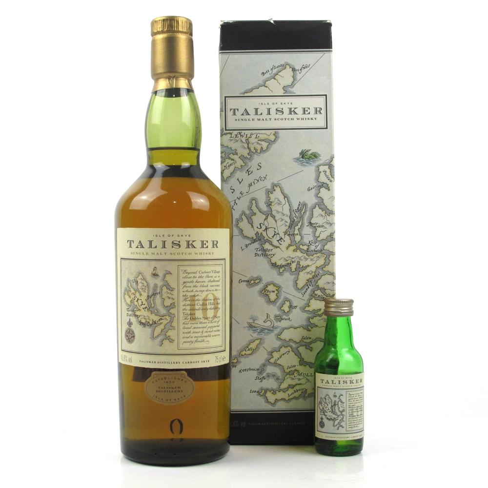 Talisker 10 Year Old Map Label 75cl / Including 5cl Miniature