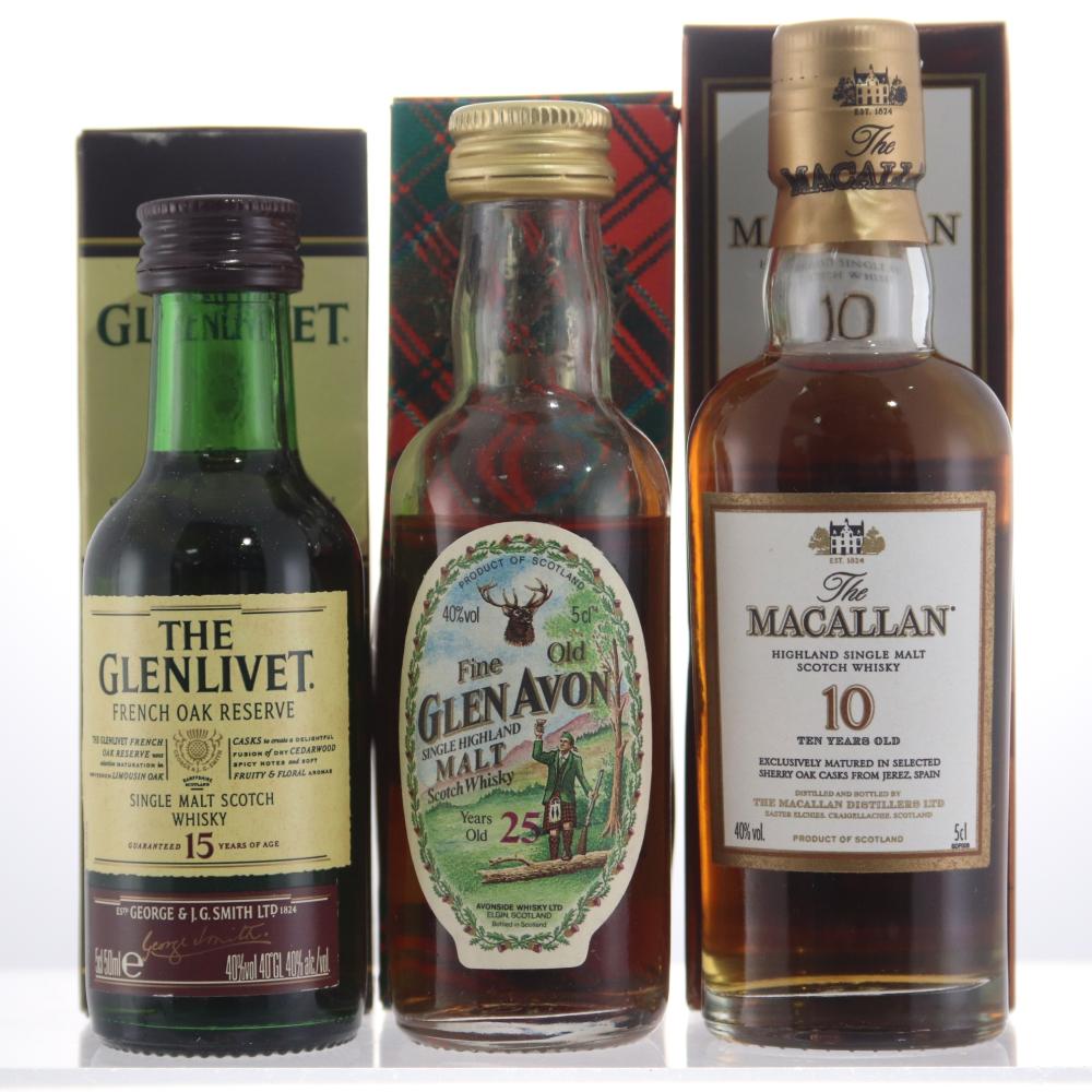 Speyside Miniature Selection x 3 / includes Glen Avon 25 Year Old