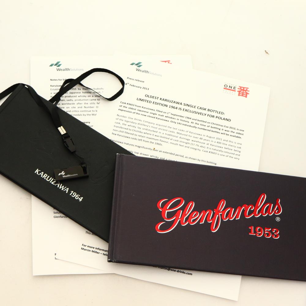 Karuizawa 1964 & Glenfarclas 1953 Wealth Solutions Book x 2