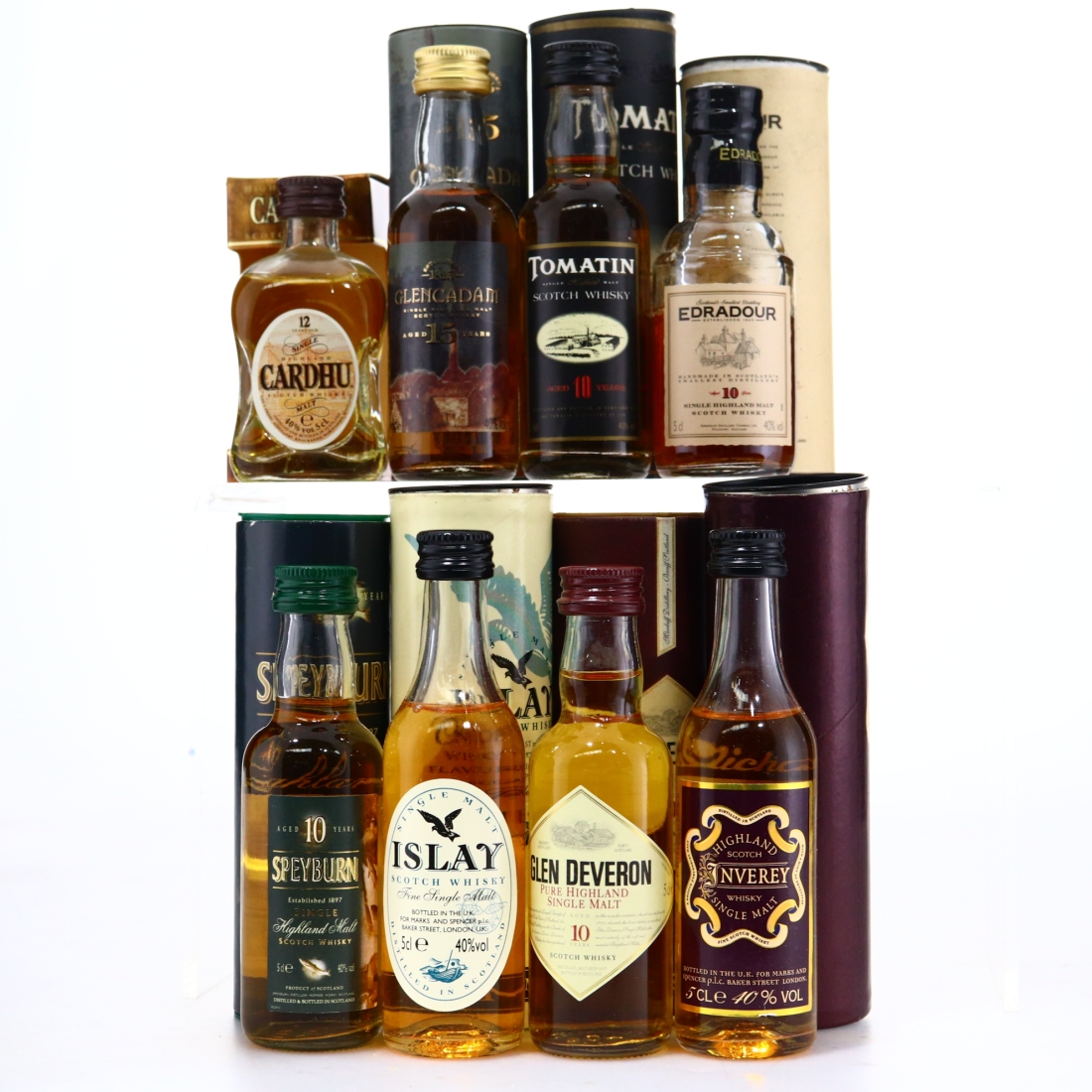 Highland, Islay & Speyside Miniatures x 8