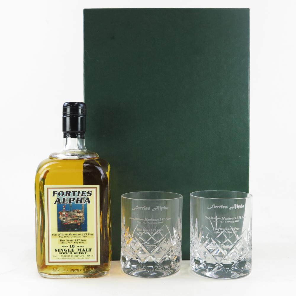 Bennachie 10 Year Old Forties Alpha One Million Manhours and Two Years LTI Free / Including Two Glasses