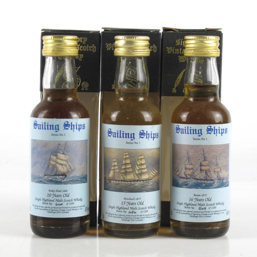 Signatory Vintage Saling Ships Series No.1 3 x 5cl