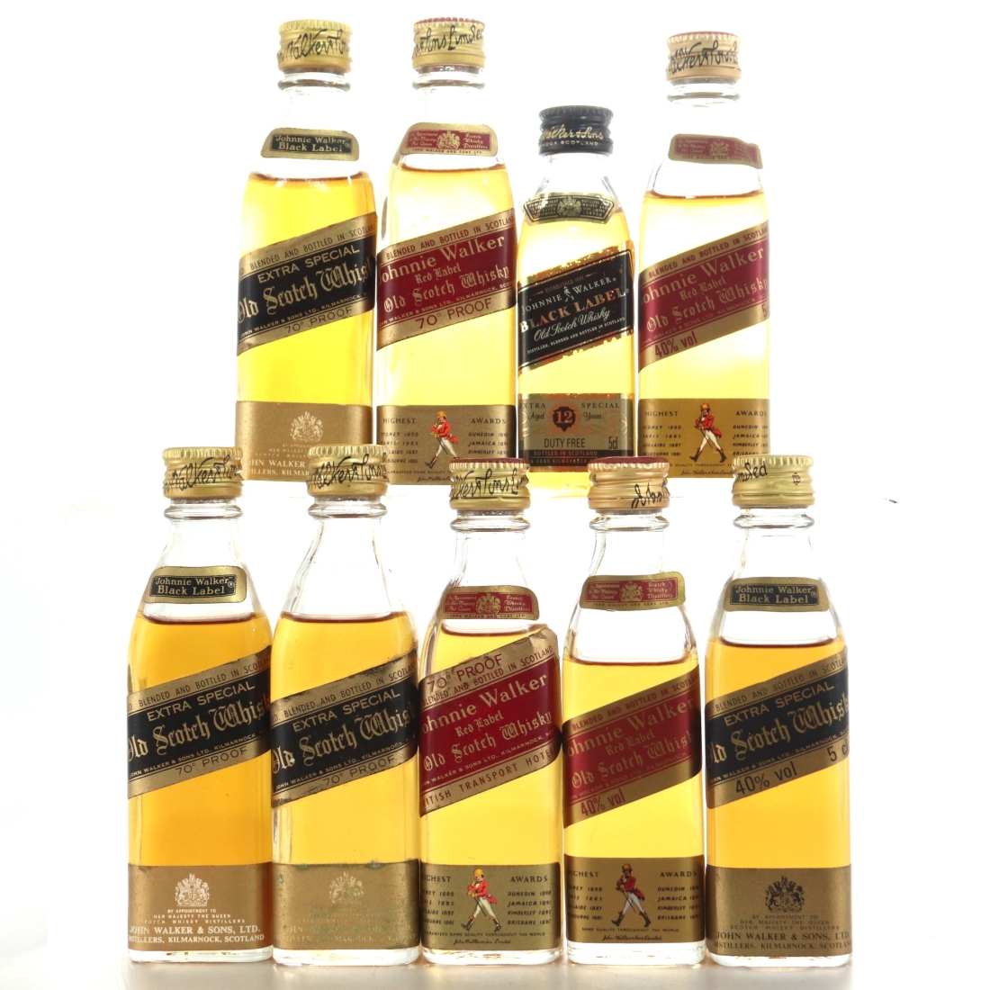 Johnnie Walker Miniatures Selection x 9