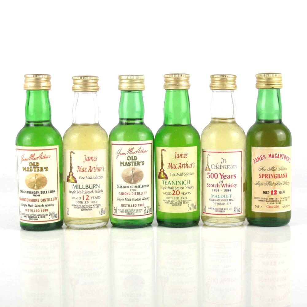 James MacArthur Miniature Selection 6 x 5cl / Including Springbank 12 Year Old Single Cask