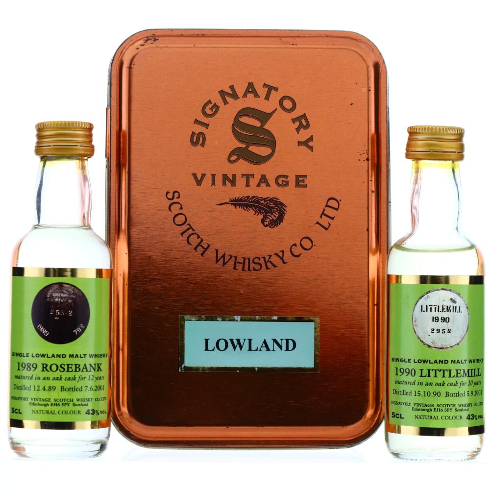 Signatory Vintage Lowland Miniatures x 2 / Rosebank and Littlemill