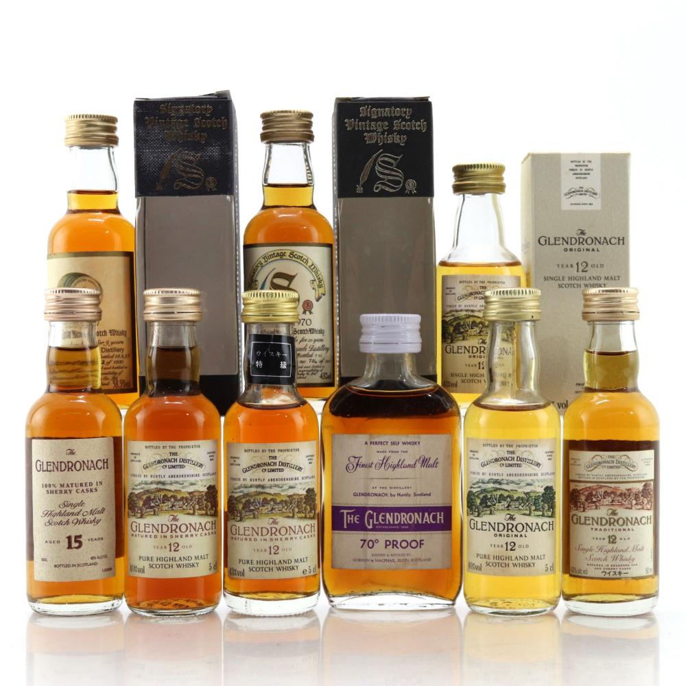 Glendronach Miniatures x 9