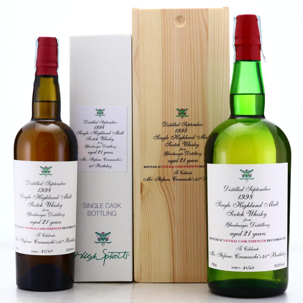 Glenburgie 1995 High Spirits 21 Year Old 1.5L & 75cl / Stefano Cremashci 40th Birthday