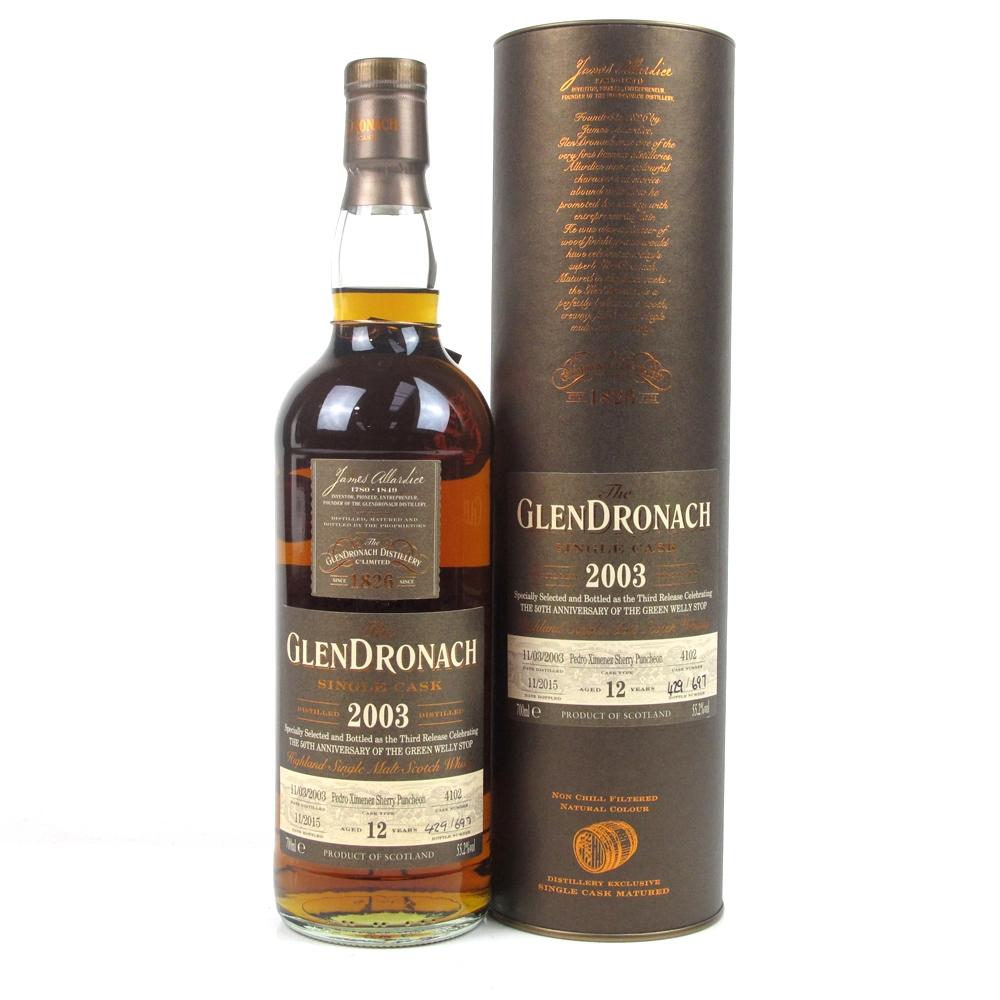 Glendronach 2003 Single Cask 12 Year Old #4102 / Green Welly Stop