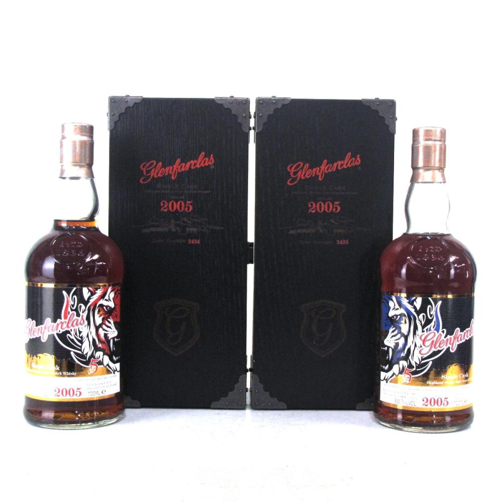 Glenfarclas 2005 Tiger's Finest Selection Cask #2424 and #2425 2 x 70cl