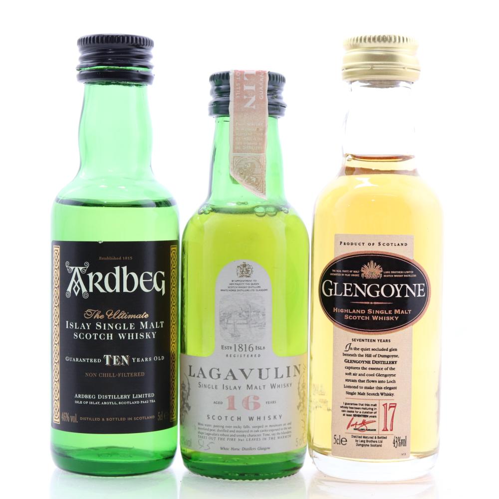 Miscellaneous Single Malt Miniatures 3 x 5cl / Includes Lagavulin White Horse