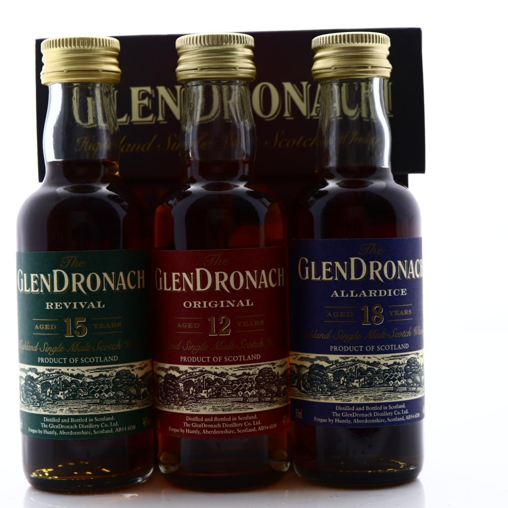 Glendronach Miniature Gift Pack 3 x 5cl / includes Revival