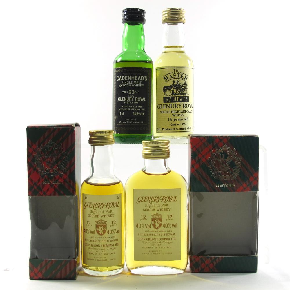 Glenury Royal Miniature Selection 4 x 5cl / including 1966 Cadenhead's