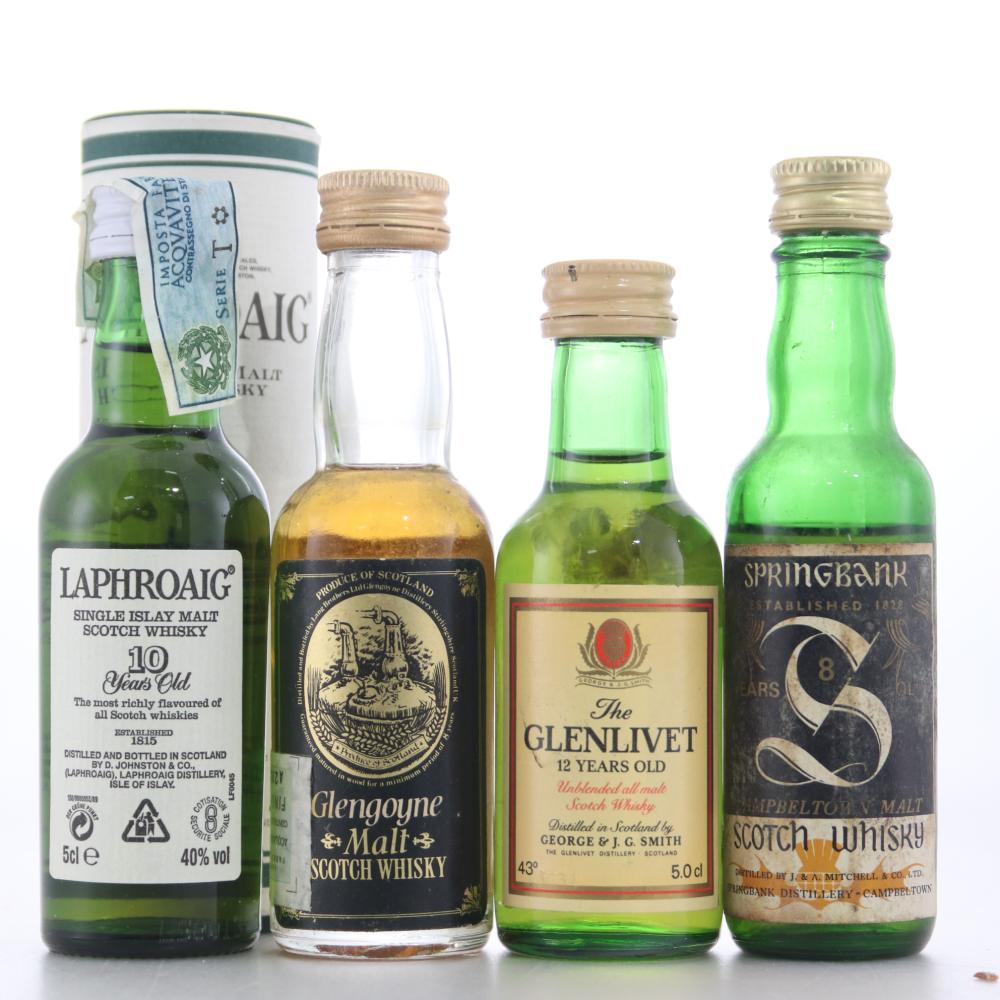 Single Malt Miniature Collection 4 x 5cl / Includes Springbank 8 Year Old 1980s