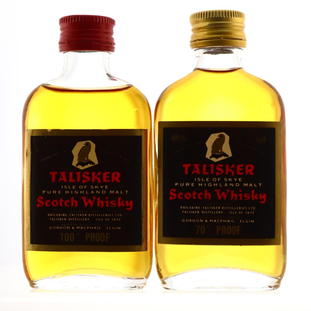 Talisker Pure Malt 1970s Miniatures x 2