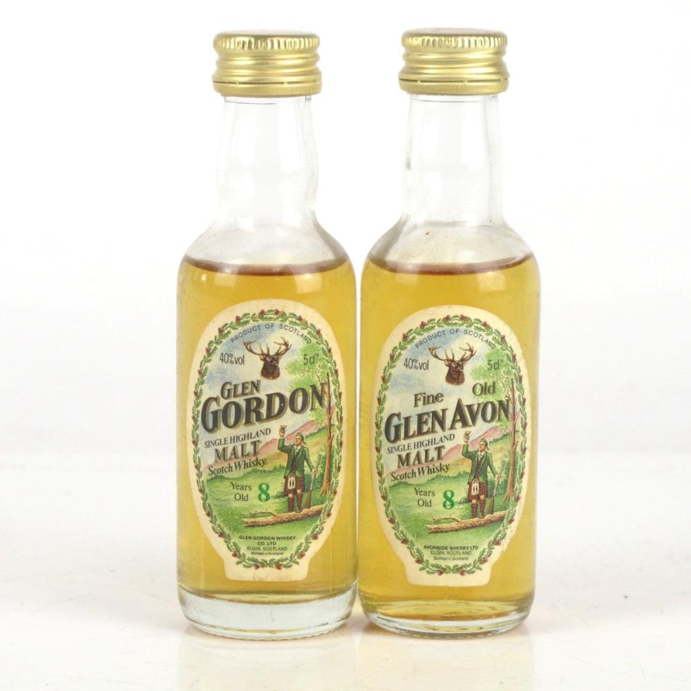 Glen Gordon and Glen Avon 8 Year Old Miniatures 2 x 5cl