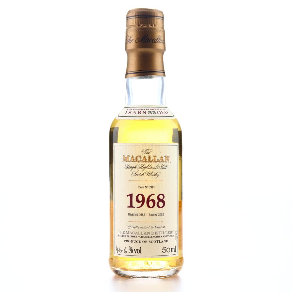 Macallan 1968 Fine and Rare 33 Year Old #5913 Miniature 