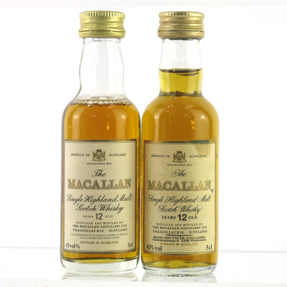 Macallan 12 Year Old Miniatures 2 x 5cl / German Imports