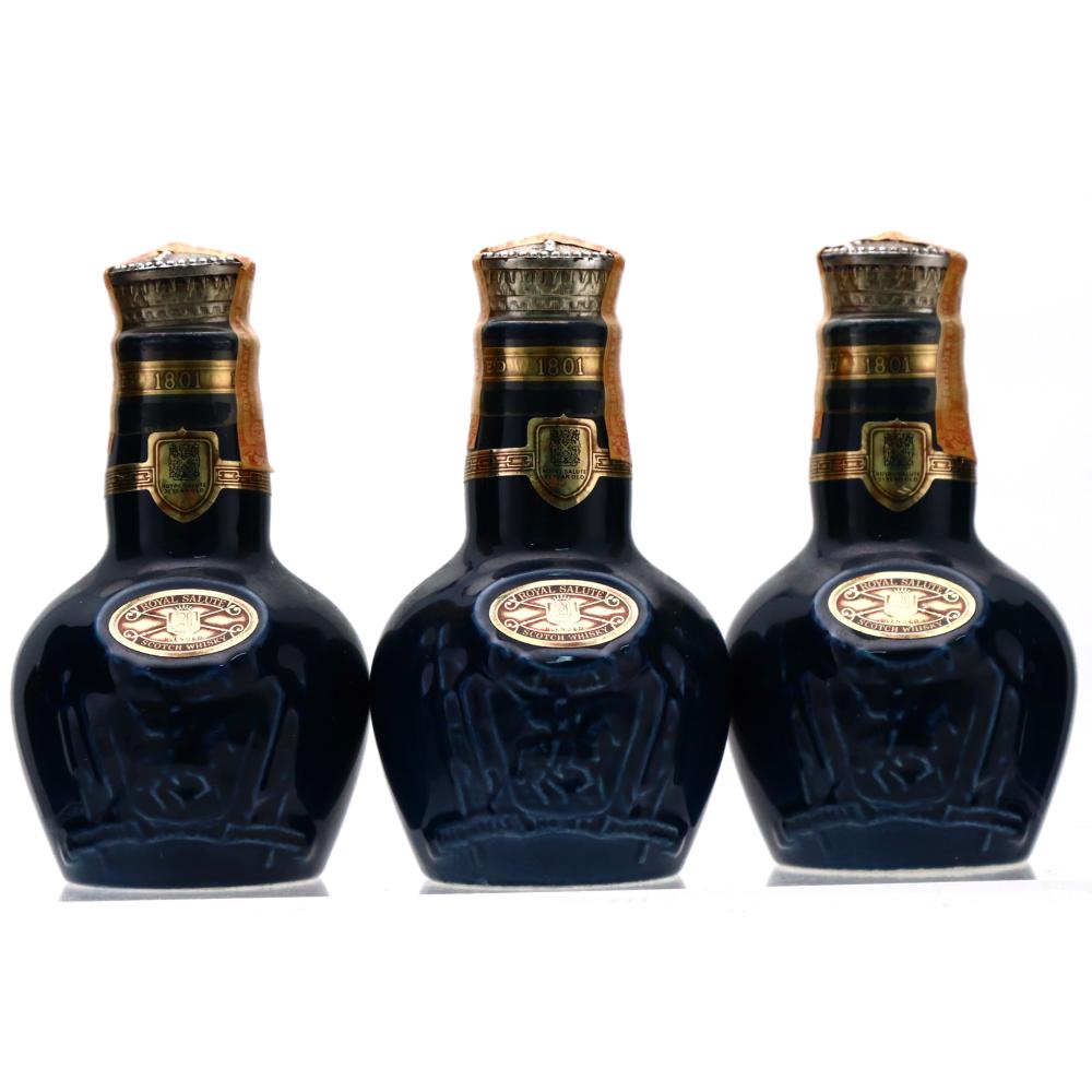Chivas Royal Salute 21 Year Old Miniature x 3