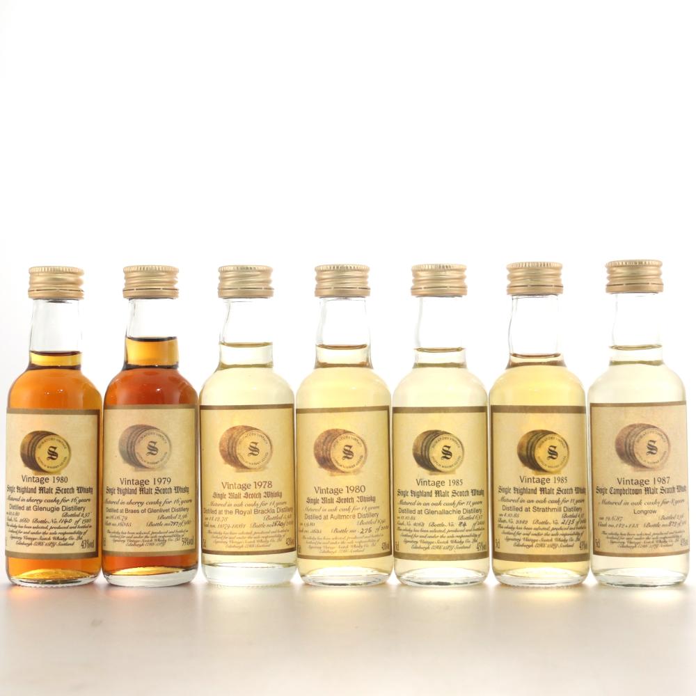 Signatory Vintage Miniature Selection 7 x 5cl / Includes Glenugie 1980