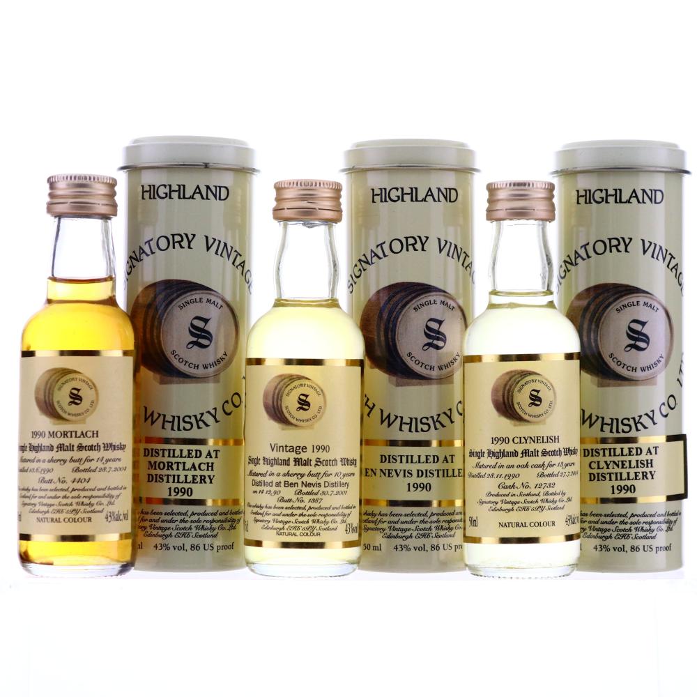 Signatory Vintage Highland Miniature x 3 / Includes Clynelish 1990