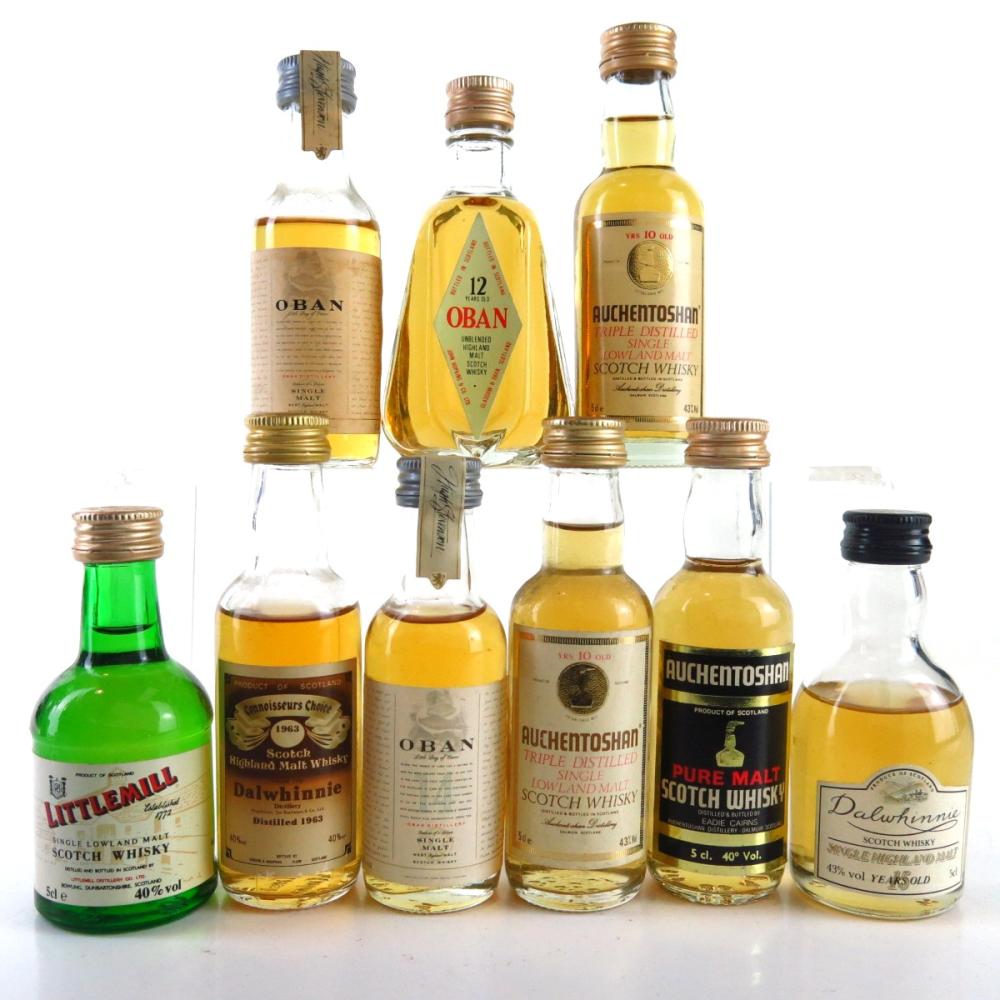 Miscellaneous Highland/Lowland Miniature Selection 9 x 5cl / Including Littlemill 