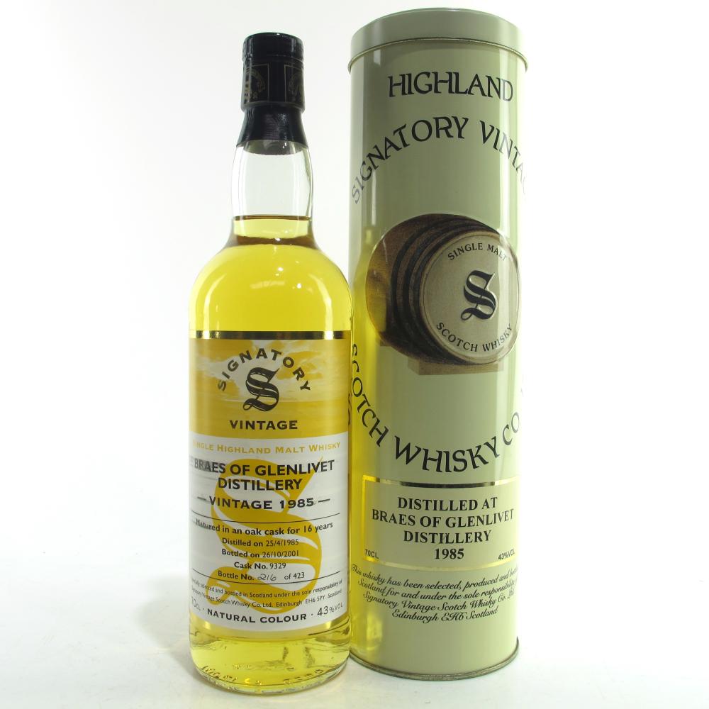Braes of Glenlivet / Braeval 1985 Signatory Vintage 16 Year Old