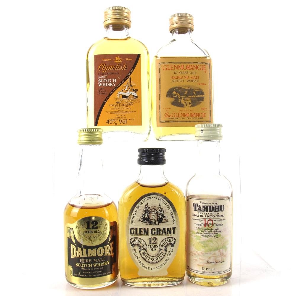 Miscellaneous Highland Malt Miniature Selection 1970s 5 x Miniatures
