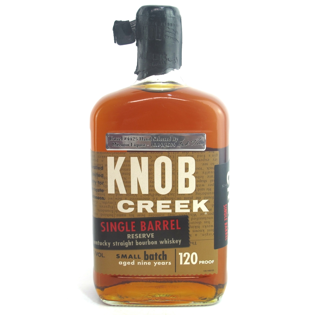 Knob Creek 9 Year Old Single Barrel Reserve 120 Proof / Mission Liquor