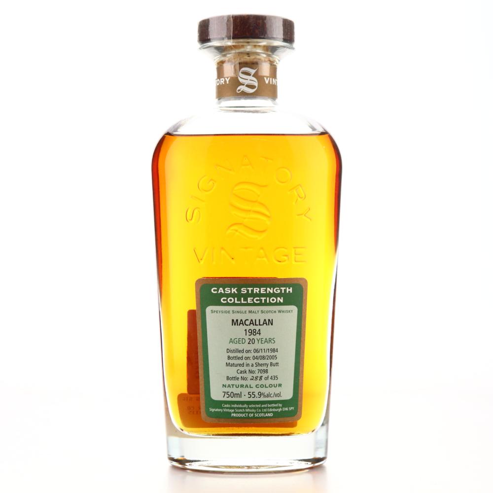 Macallan 1984 Signatory Vintage 20 Year Old Cask Strength 75cl / US Import
