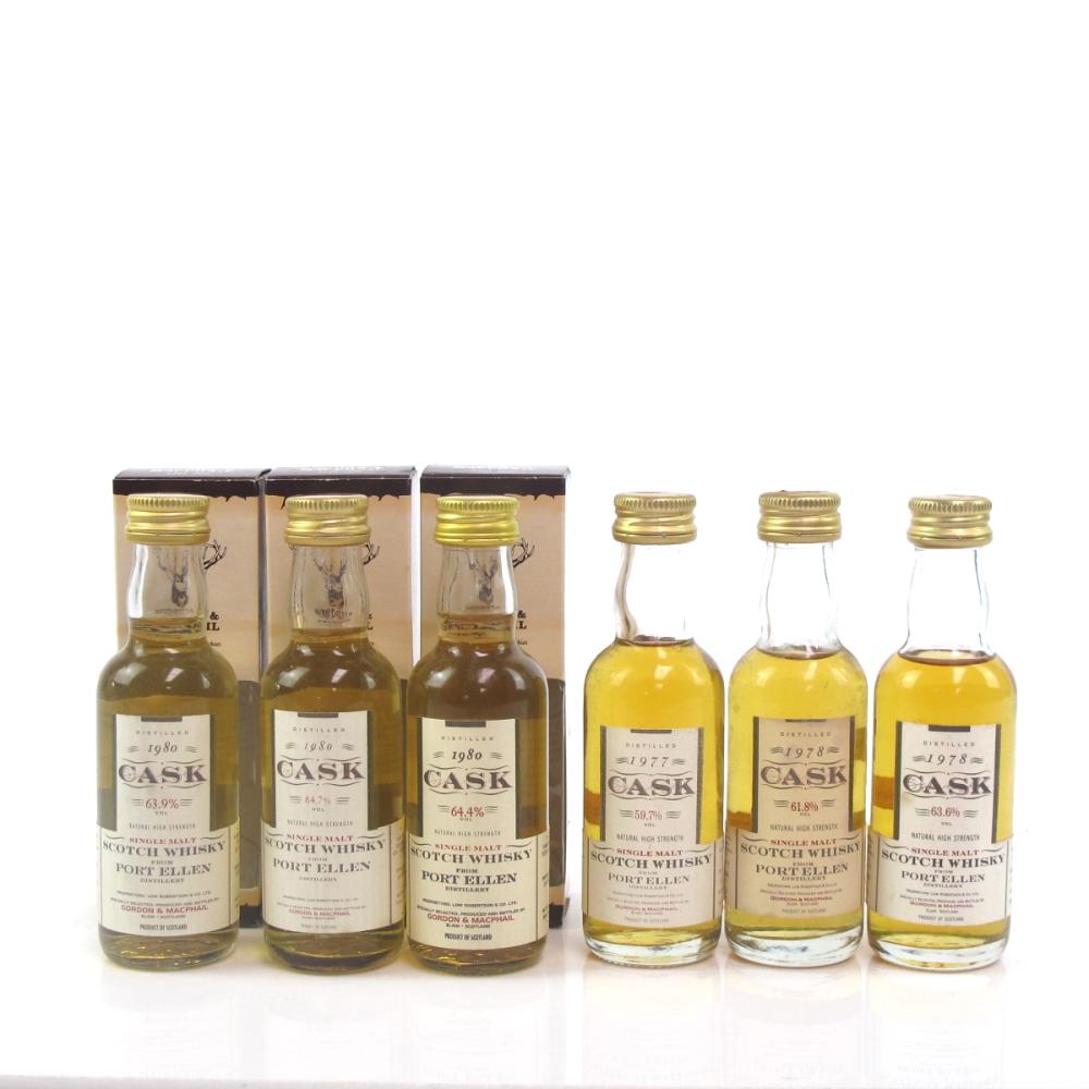 Port Ellen Gordon and MacPhail Cask Strength Miniature Selection 6 x 5cl