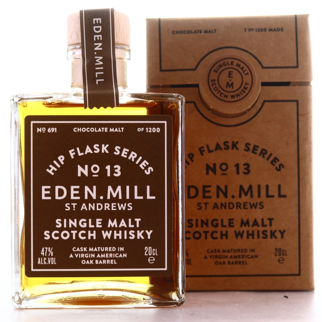 Eden Mill Single Malt Hip Flask Series No.13 20cl / Virgin American Oak