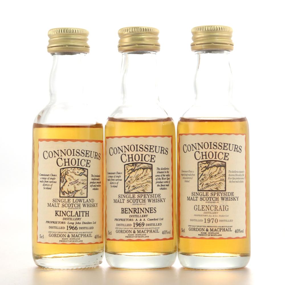 Gordon and MacPhail Miniature Selection 3 x 5cl / Including Kinclaith 1966
