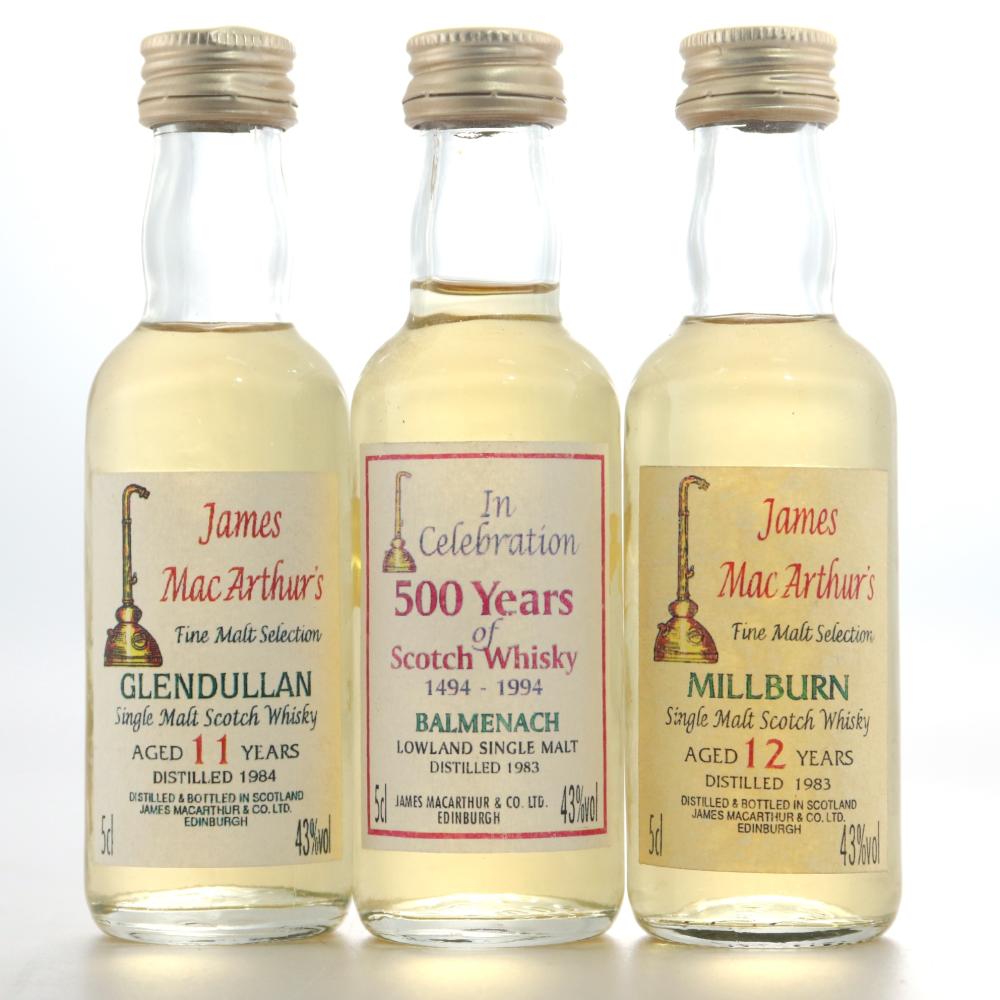 James MacArthurs Miniature Selection 3 x 5cl / Includes Millburn