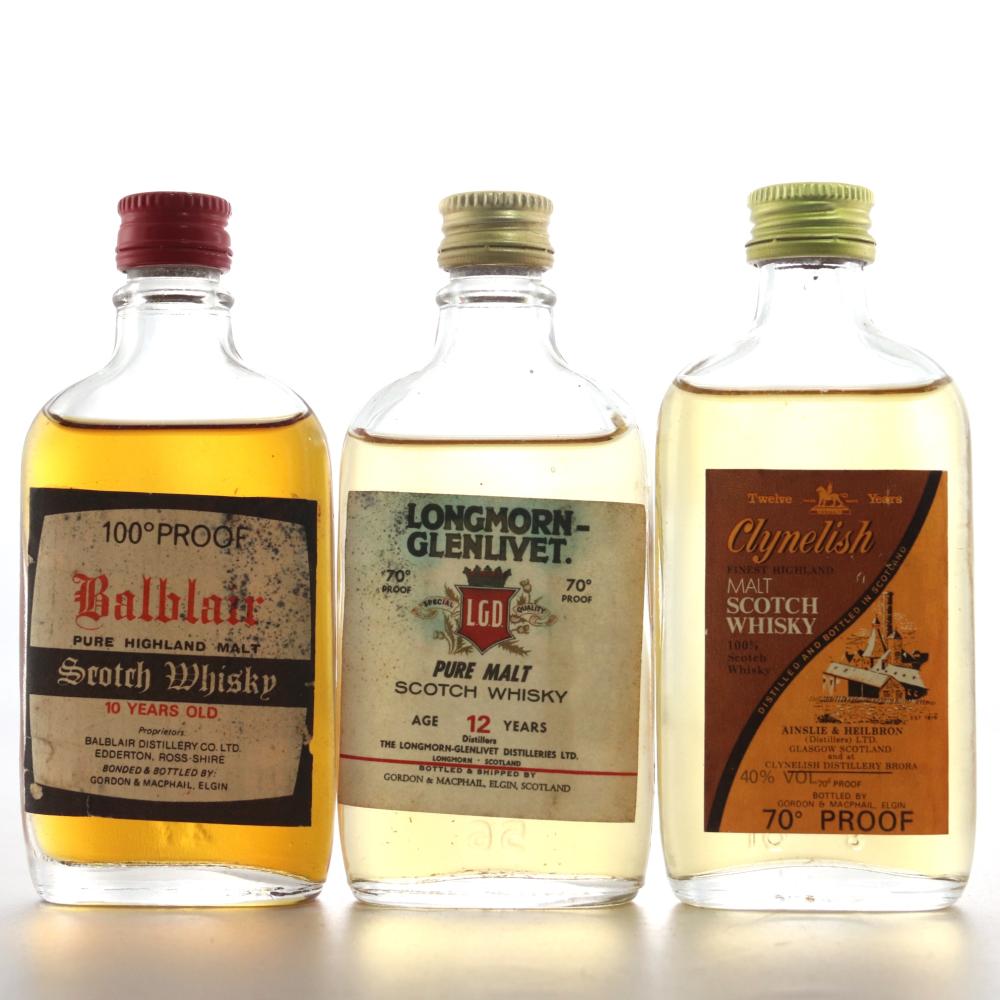 Gordon and MacPhail Miniatures x 3 / includes Clynelish