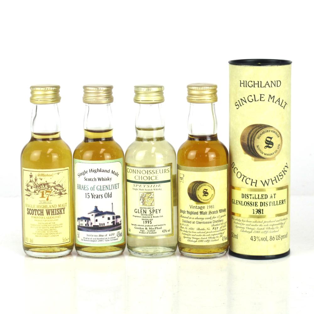 Speyside Miniature Selection 4 x 5cl / including Glenlossie 1981