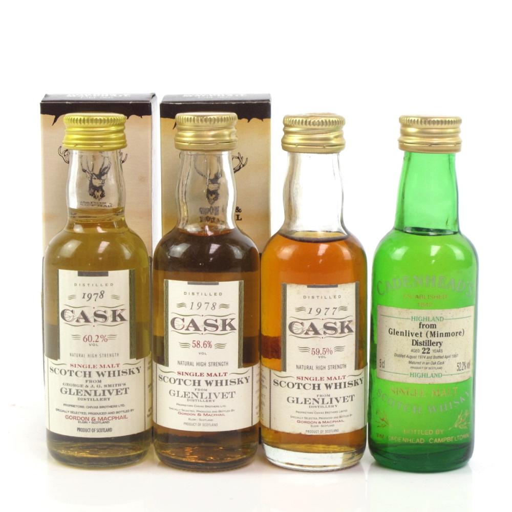 Glenlivet Miniature Selection 4 x 5cl / Including Glenlivet 1978 Gordon and MacPhail Cask Strength