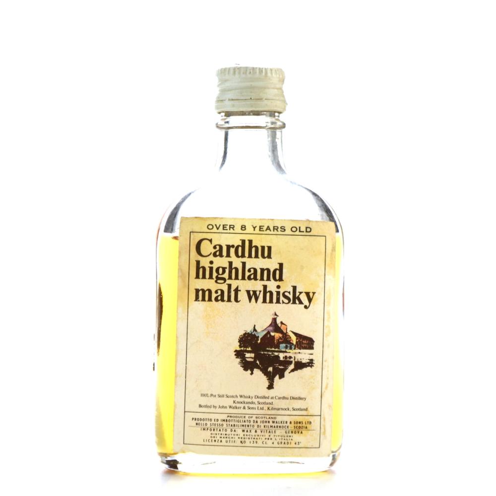 Cardhu 8 Year Old John Walker and Sons Miniature 1970s / Wax & Vitale Import